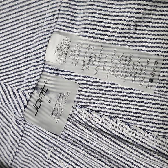 Jofit Pinstripe Chino Shorts Size 6 - Picture 4 of 5